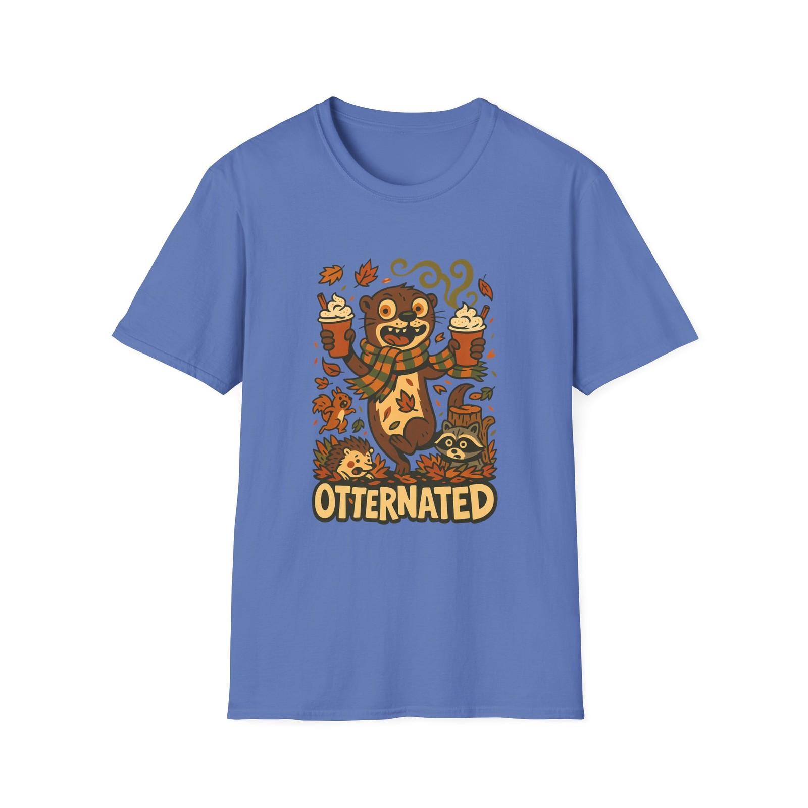 Unisex Softstyle T-Shirt Mens Womens Tees Top Jittery Otter Pumpkin Spice Lattes Funny Fall Autumn M