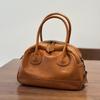 Einfache einfarbige weiche Rindsleder-Handtasche Retro-Schale aus echtem Leder Vielseitige Umhängetaschen