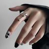 Y2k New Punk Geometric Irregular Liquid Shaped Open Adjustable Rings For Man Women Vintage Gold Silver Color Metal Rings Jewelry