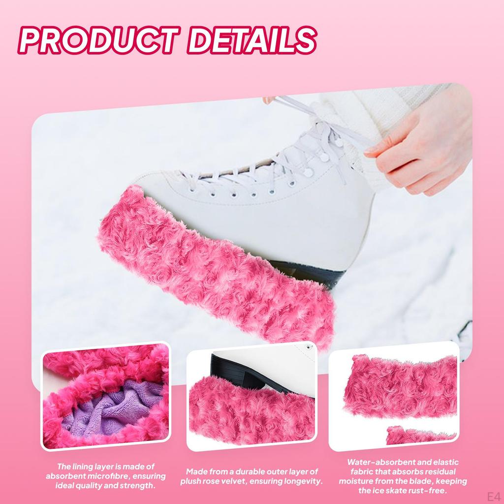 2 Pieces Ice Skate Covers Guards Portable Sleeves Comfortable Versatile Skating for