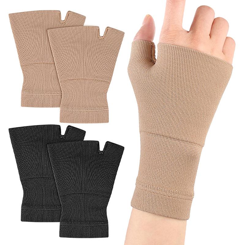 1 Pair Compression Wrist and Thumb Support Brace Adjustable Sleeve for Carpal Tunnel, Tenosynovitis, and Arthritis Relief