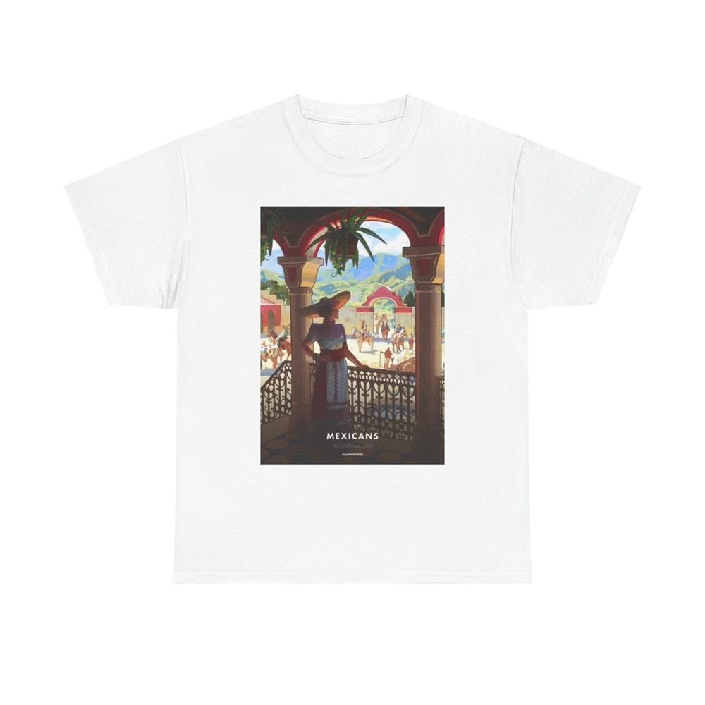 Графическая футболка День Мертвых Ретро Арт Мексика Винтаж Тяжелый Хлопок Футболка Унисекс M