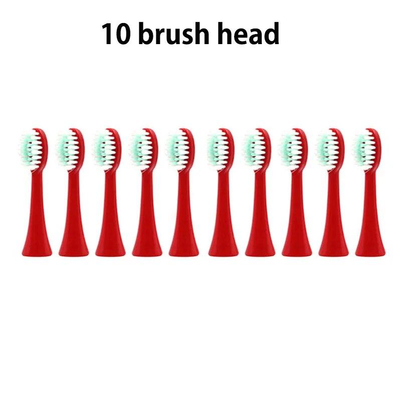 10pcs Original Replacement Brush Heads For Children Sonic Electric Toothbrush Soft Brush Head Deep Clean Smart Tips Accessories