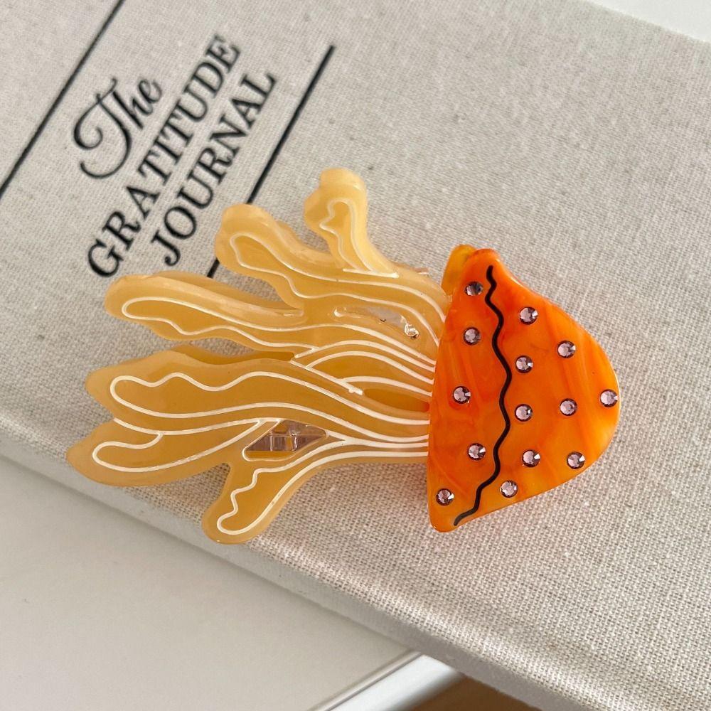 Korean Style Ocean Animal Hair Clip Sweet Geometry Shark Clip Crab Fish Hair Claw  Vacation