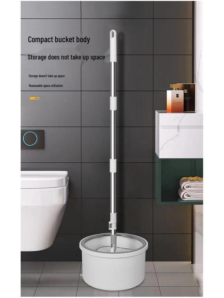 Hands-Free Spin Mop & Bucket with Efficient Dirt Separation and Water Absorption