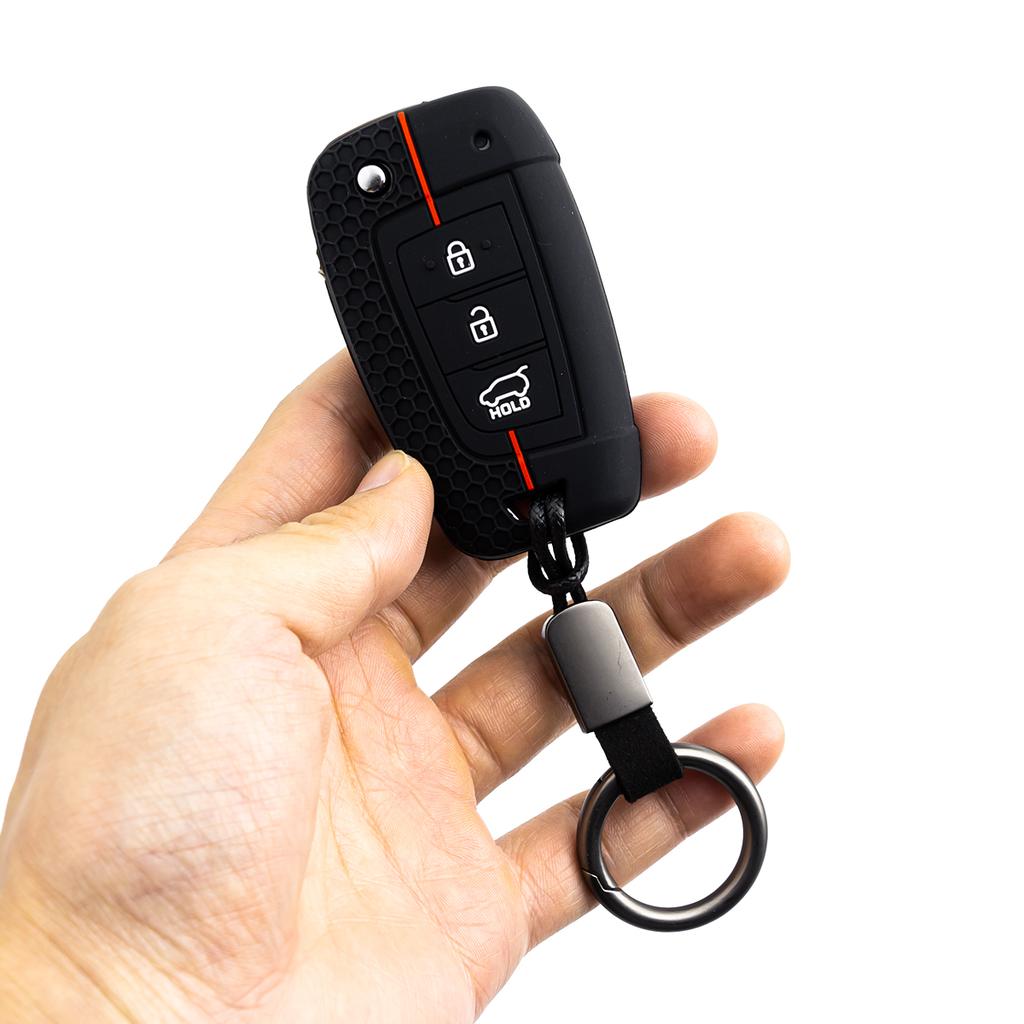 2X Silicone Car Key Fob Cover Case Holder Keychain For Hyundai Tucson Sonata Venue Accent Santa Fe Cruz Nexo Kona Elantra Gt I30