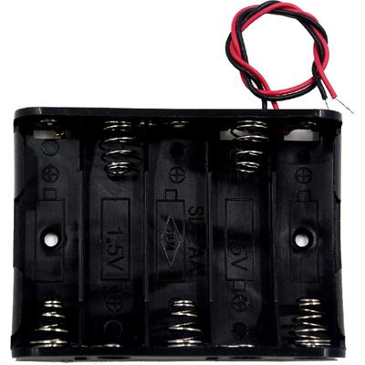 (Pack of 2 5 AA Battery Holder with Leads, 5 AA Battery Holder with Wires