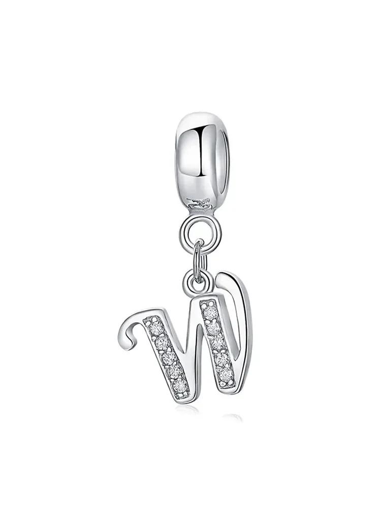 Copper Fashionable 26 Letters Of Charm Bead For Women Fit Bracelets Diy Making Anniversary Gift Fine Ladies Jewelry