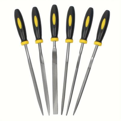 Premium Needle File Set - High Carbon Steel Files with Ergonomic Non-Slip Handles for Wood, Plastic & Model Filing Projects