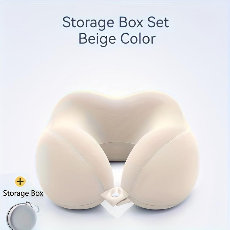 Ergonomic U-Shaped Slow Rebound Memory Foam Travel Neck Pillow with Storage Bag and Removable Washable Cover for Plane Office Home