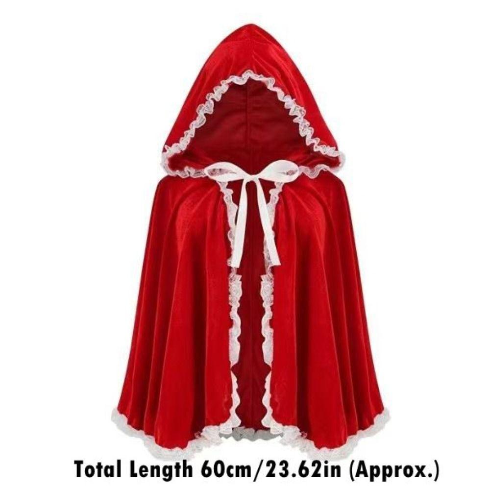 Vintage Halloween Hooded Cloak Lace-up Cosplay Costume Creative Gift Overcoats