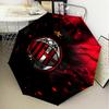 1PC Milan Football club Printed Umbrella Folding umbrella, automatic umbrella 8-Frame for Travel, camping Fan gifts Christmas Gifts