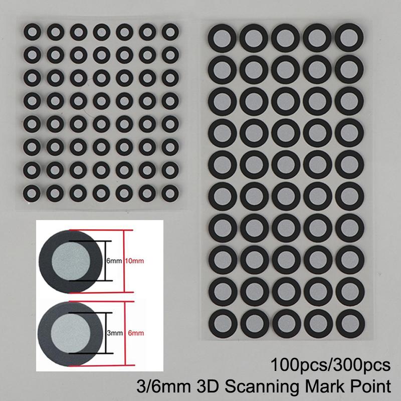 100/300Pcs 3X6Mm 6X10Mm 3D Scanning Mark Point For Creality Cr-Scan Raptor/ Otter/ Ferret Pro 3D Scanner Tracking Dot