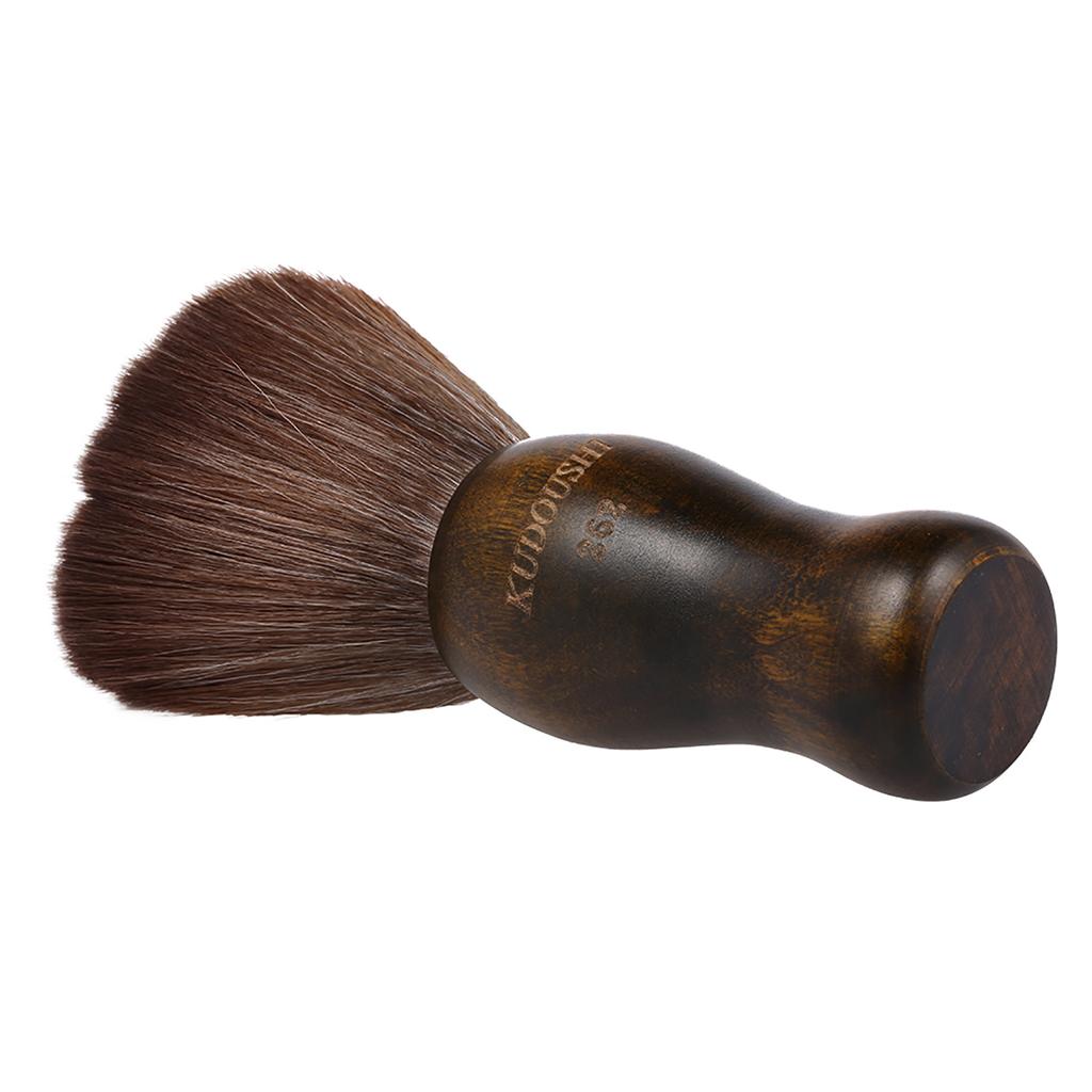 Bestauty KUDOUSHI Largr Hair Cutting Neck Duster Brush Professional Barber Natural Fiber Wooden Handle Cutting Kits