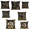 Velvet Marble Pattern Lines Geometric Bronzing Printed Cozy Soft Throw Pillow Cases Cushion Covers Shells For Sofa Couch Bedhome
