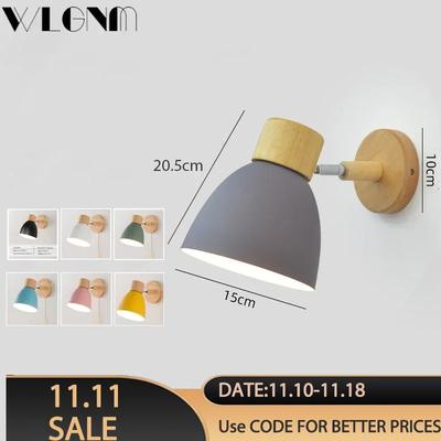 Lampada da Parete LED Nordica Moderna Con Interruttore Luci in Ferro Camera da Letto Comodino Studio Soggiorno Ristorante Bar Apparecchi Decorativi Interni