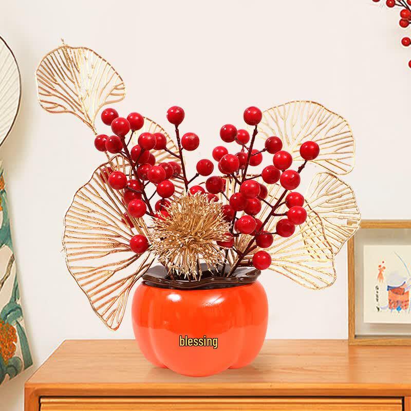 Lucky Persimmon Jar Wedding & Housewarming Decor