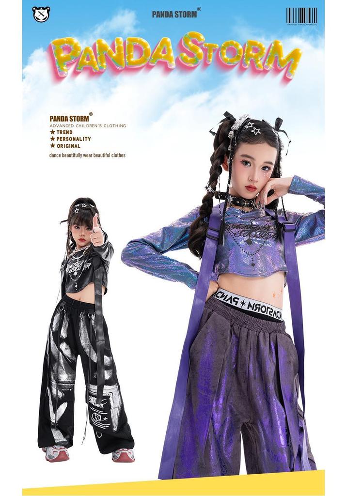 Completo da Danza Iridescente a Maniche Lunghe per Bambina