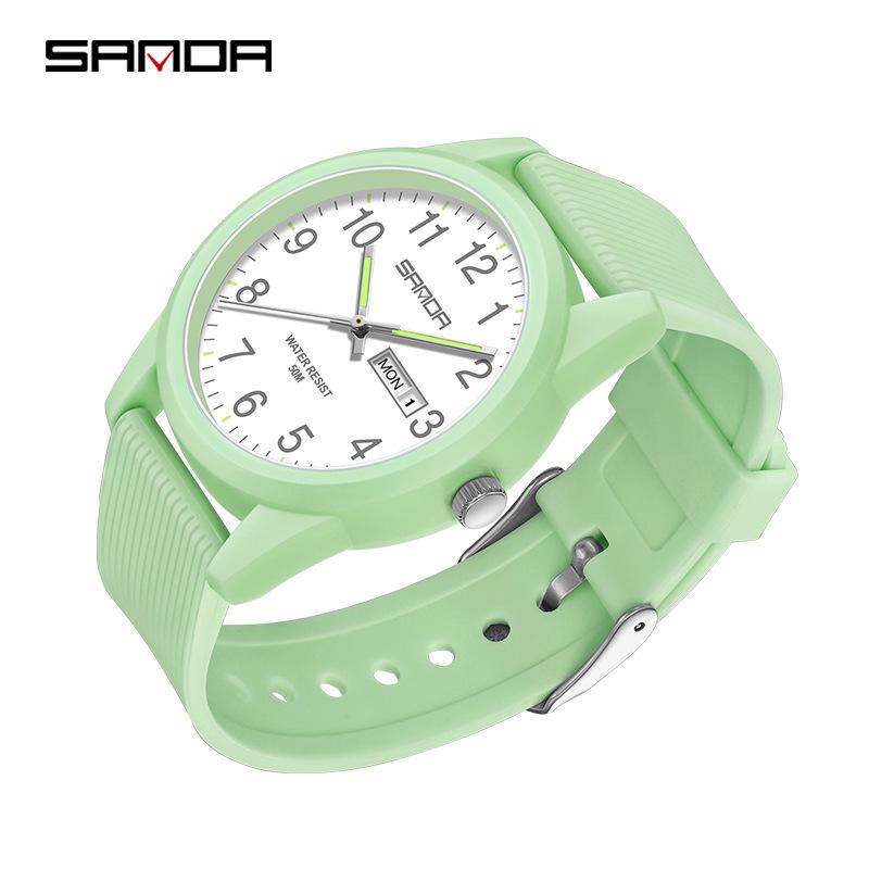 Sanda Creative Calendar Wristwatch for Students – Versatile Fashion Dial for Men & Women
