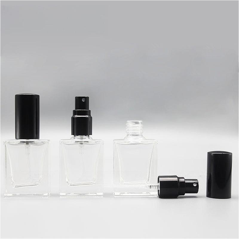 10/15/30ml Flat Square Frosted Glass Perfume Spray, Premium Refillable Travel Atomizer, Viral Essential