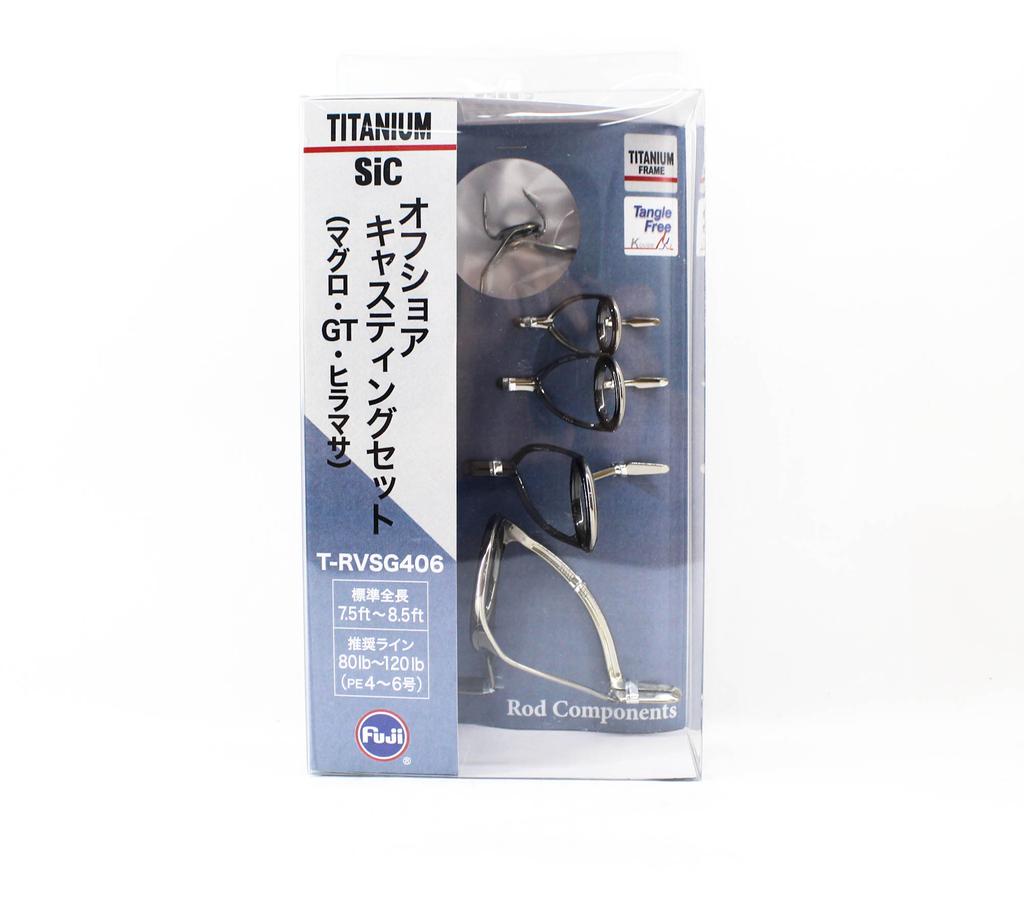 Fuji T-RVSG 406 Rod Guide SIC Titanium Frame Set (9034)