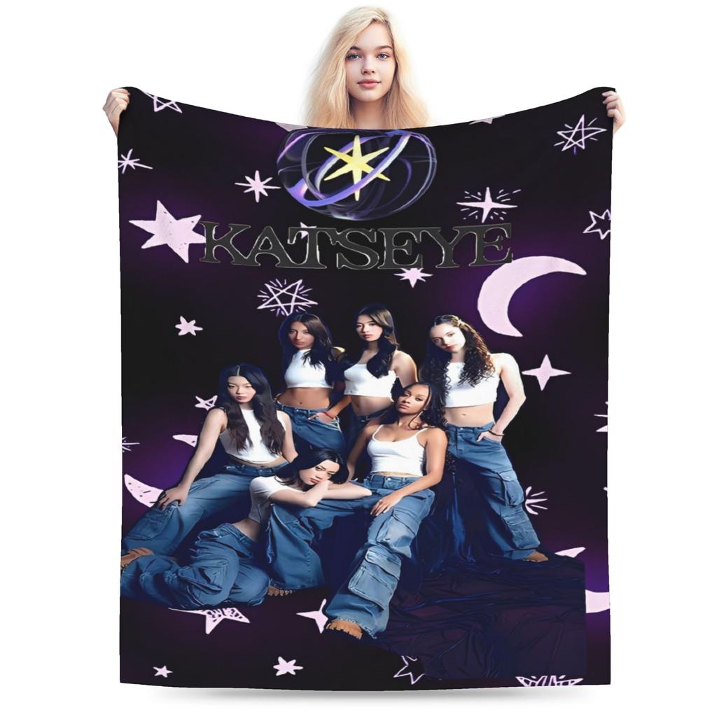 Katseye kpop k-pop girl Blanket Soft Fleece Novelty Gift Throw Blankets Bedspreads