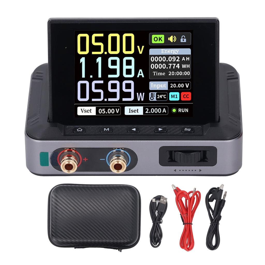 Mini Power Supply HD Color Screen Portable Power Supply High Stability 0-30V 0-5A 0-150W Output Low for Debugging