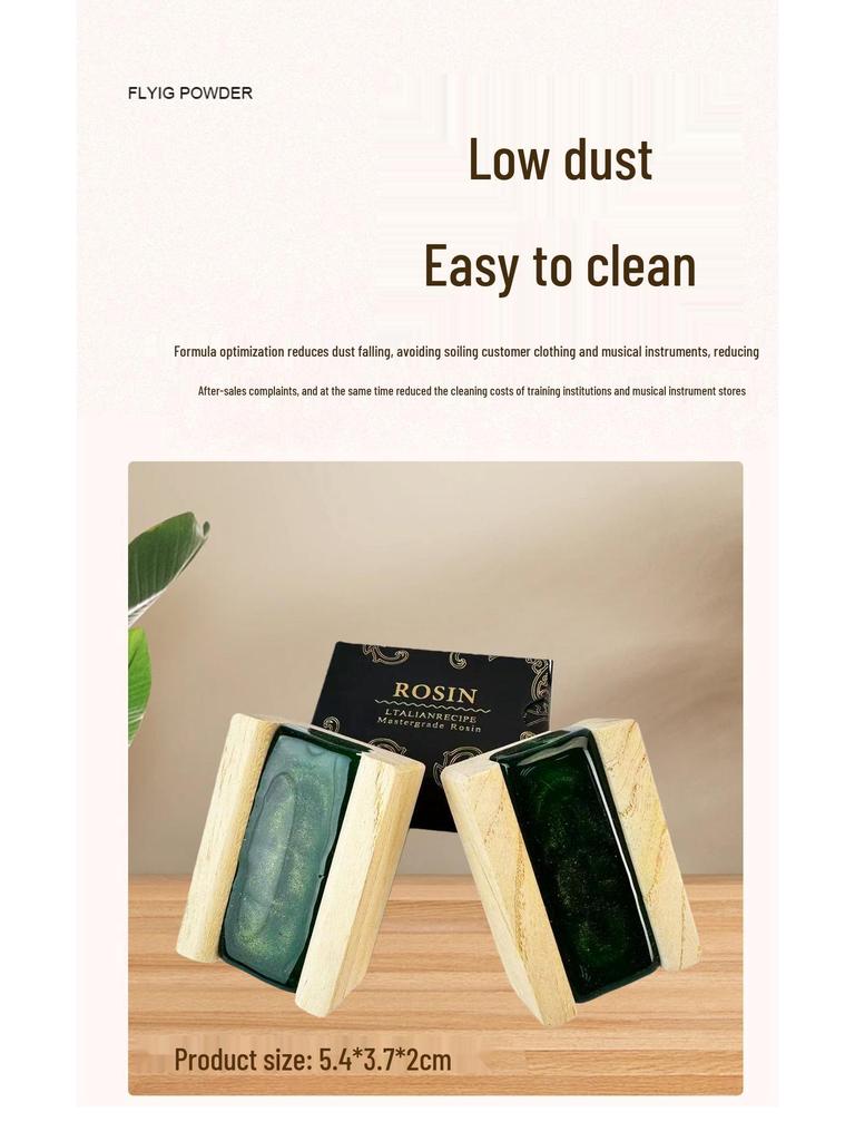 Rosin Dust for Violins, Green Gold Rosin Blocks for Erhu, and Universal Bowed String Instrument Accessories for Cellos.
