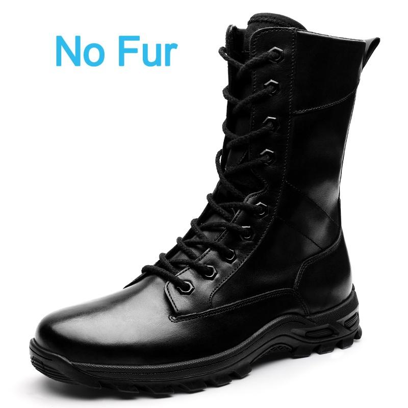

Fashion Luxury Man Genuine Leather Motorcycle Boots Winter Short Plush Warm High Top Boots Outdoor Leisure Walking Shoes Big Size 37-47 47