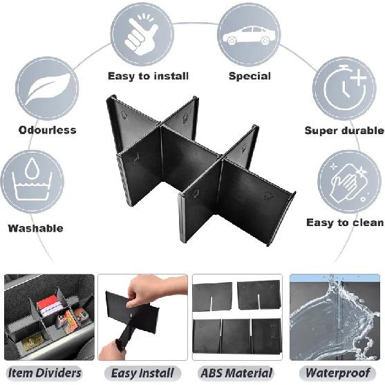 Armrest Storage Dividers Tray For 2025 Toyota Camry (XSE/XLE/SE/LE) Center Console Organizer Interior Dividers Car Accessories