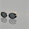 Occhiali da Sole Ovali Retro Transfrontalieri: Stile Europeo & Americano Telaio in Metallo alla Moda Sfilata di Moda 89261