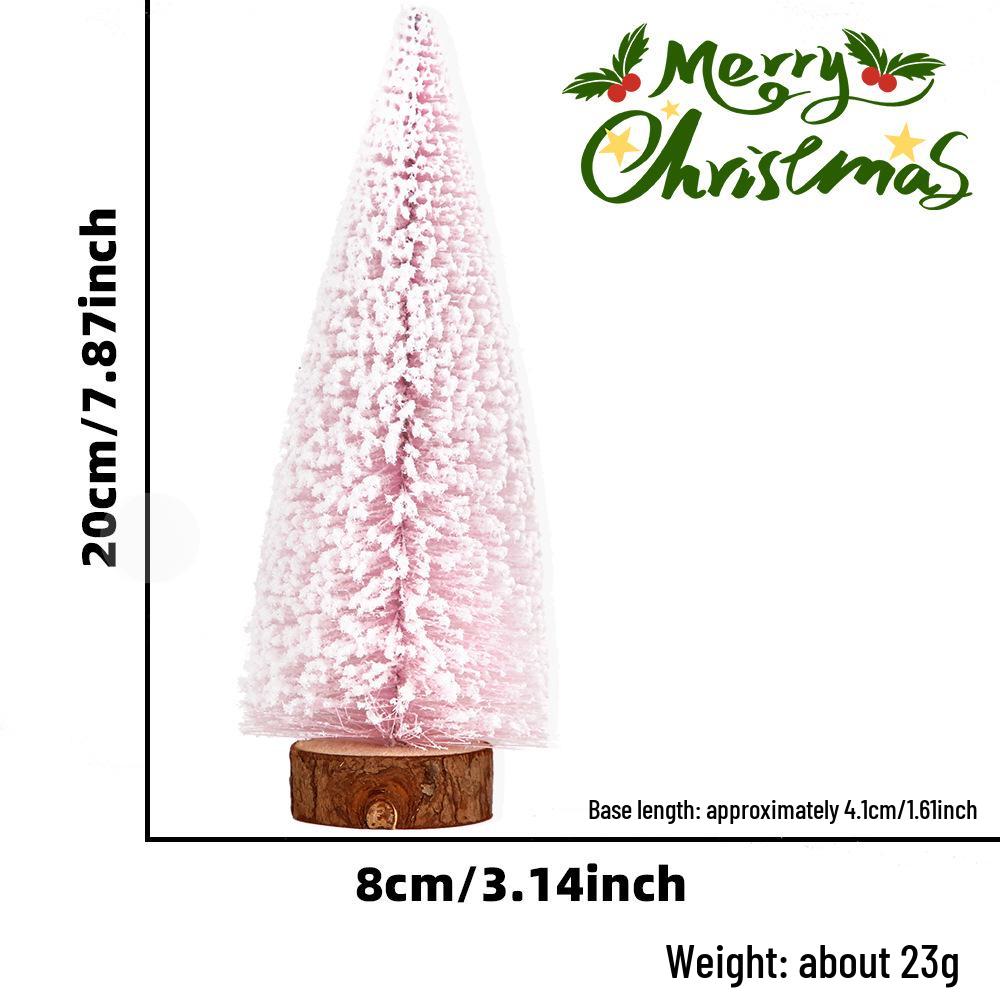 Mini Snow Spray Christmas Tree - Tabletop Holiday Decor Pine Cedar Ornament