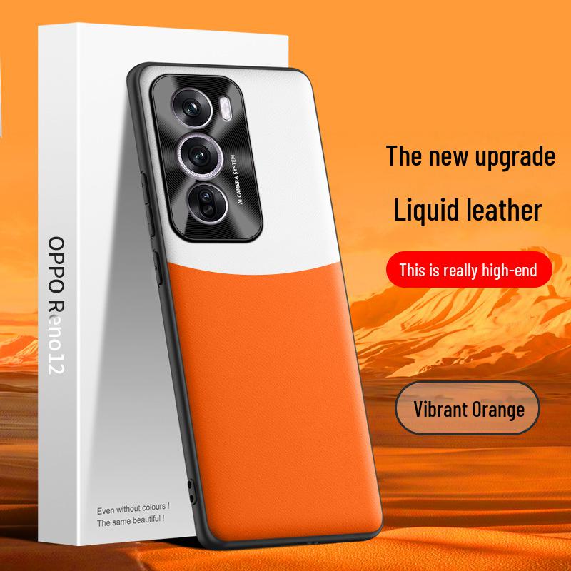 

Защитный чехол из жидкой кожи для телефона Oppo Reno12, устойчивый к падениям и загрязнениям. Доступен как единое целое. oppoReno12
