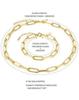 Paperclip Chain Necklace for Women, Paperclip Bracelet Set, Gold Chain Link Necklace for Women, 14K Gold Chain Necklace and Bracelet, Thick Gold