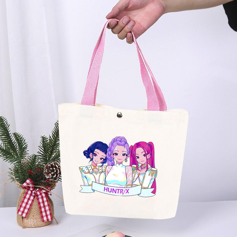 K-Pop Anime Cartoon Printed Student Fashion Casual Canvas Bag Going Out High Value Portable Shoulder Bag