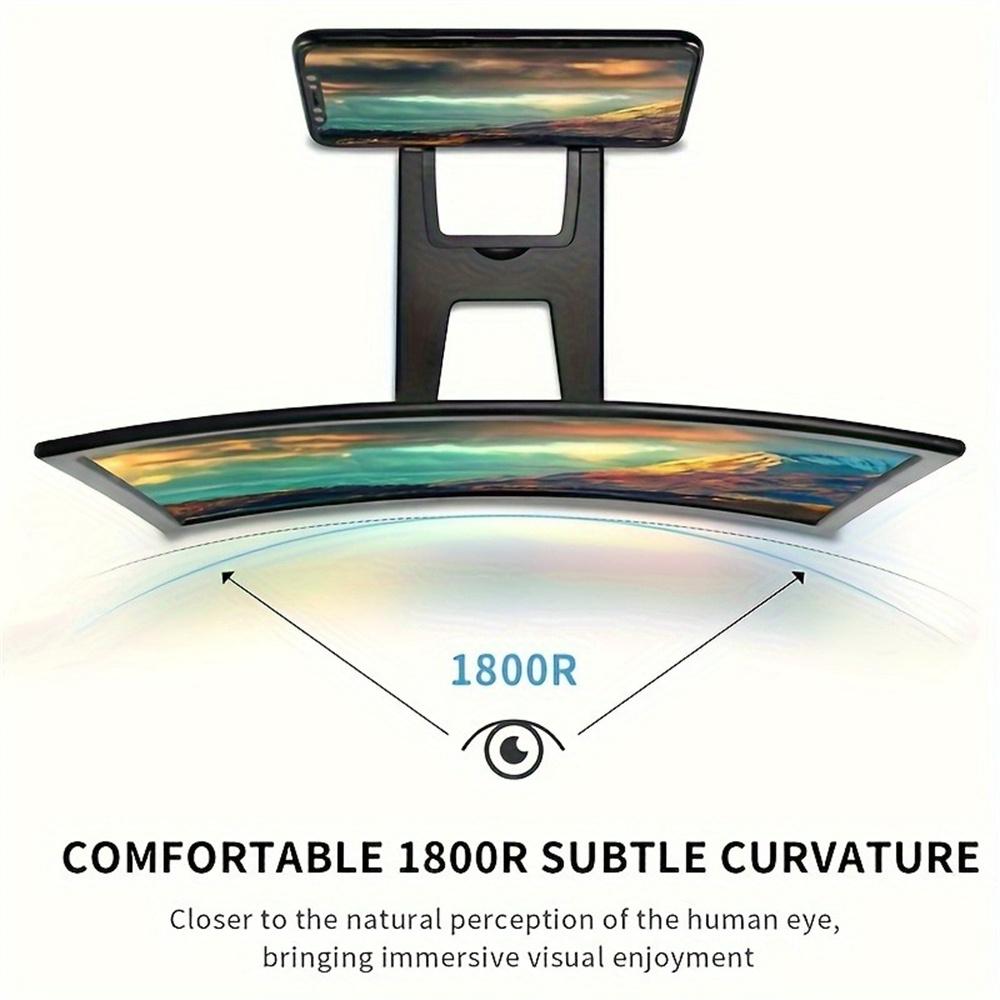 Curved Screen Display 3D HD Mobile Phone Screen Magnifier Movie Video Amplifier Holder Enlarger Smart Phone Magnifying 12 Inch