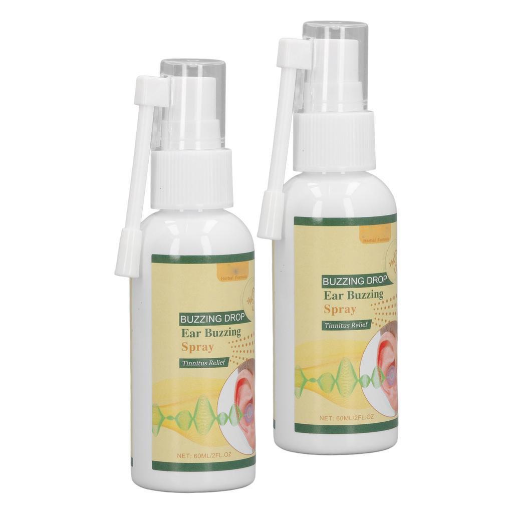 Tinnitus Relief Spray Sooth Discomfort Reduce Ear Noise Improve Hearing Ringing Ears Spray 60ML X 2