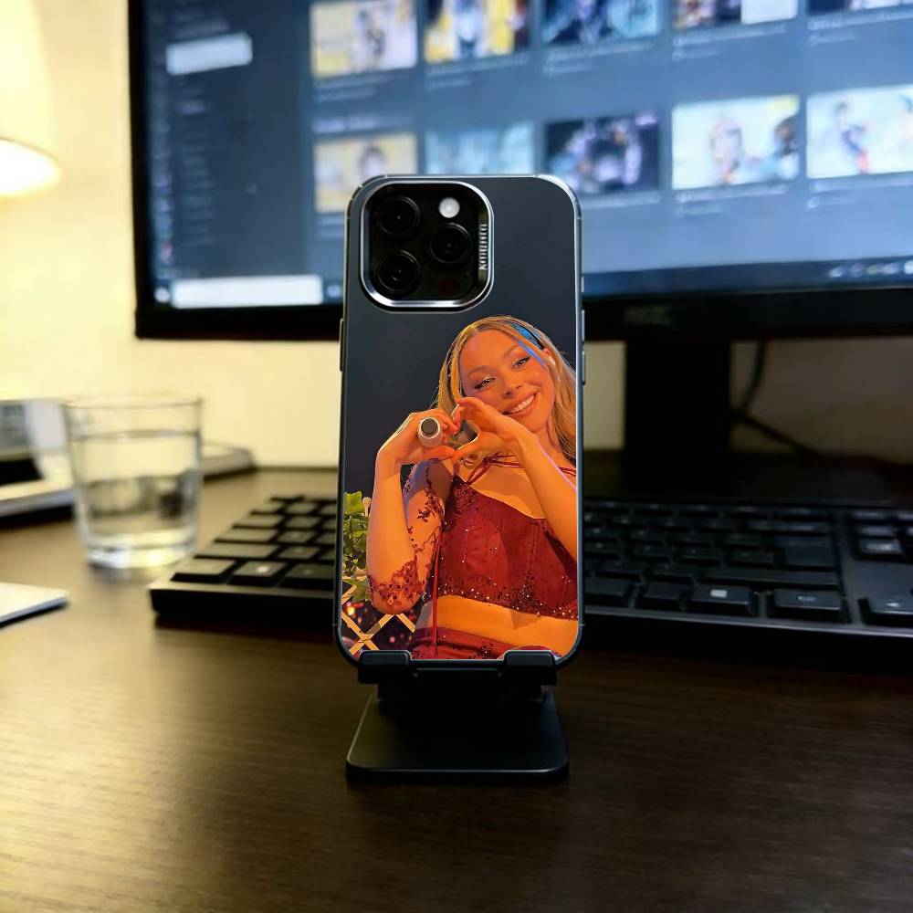 A-Ayliva Singer Phone Case For iPhone 17,16,15,14,13,12,11 Plus,Pro Max,XS,Colored Silver Plated Inside Cover