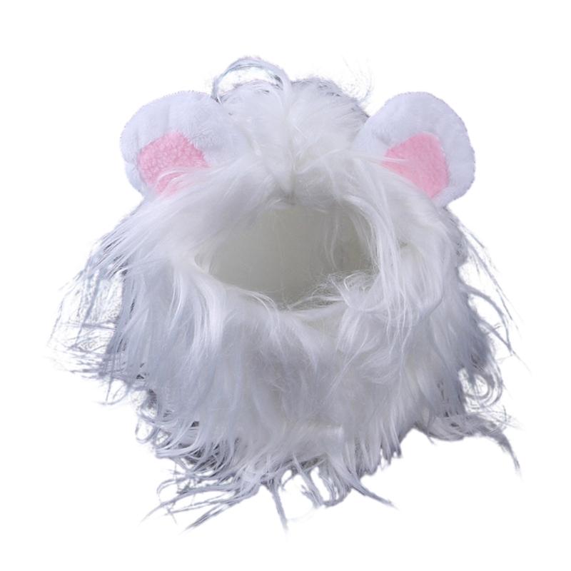 Kitten Decorate Pet Cat Lion Mane Shape Hat Headwear Lovely Winter Kitten Hat M