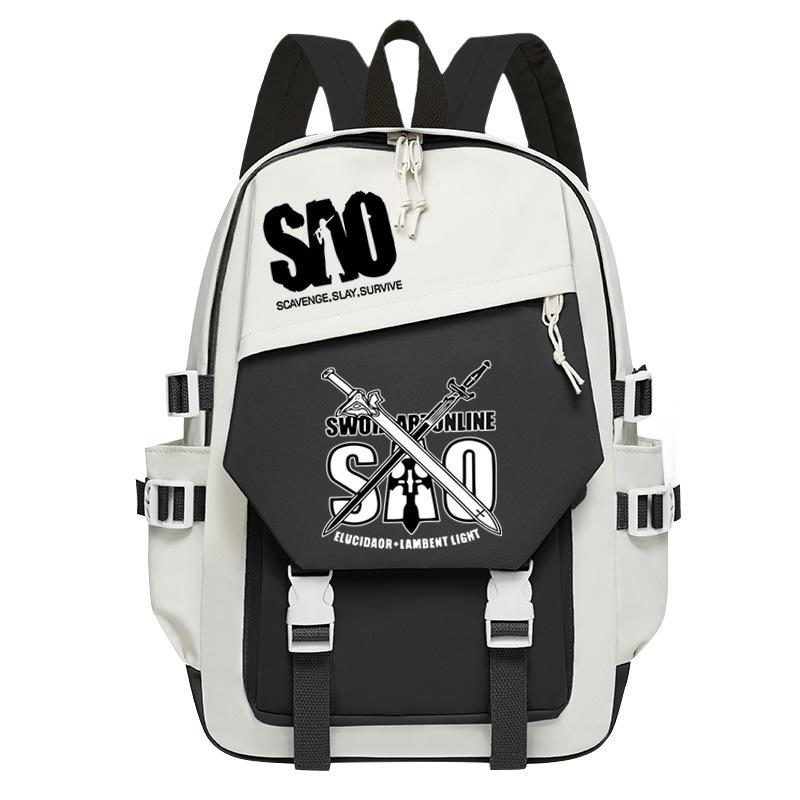 Personality Surrounding Trends Backpack Junior High School Students Primary School Students Campus Leisure Simple Large-Capacity Schoolbag