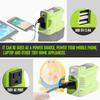 Menič napätia pre batériu Ryobi 18V ONE+, 150W prenosná nabíjačka pre stanicu na nabíjanie batérií Ryobi, napájací zdroj, DC 18V na AC 110 s AC/USB portom DIY