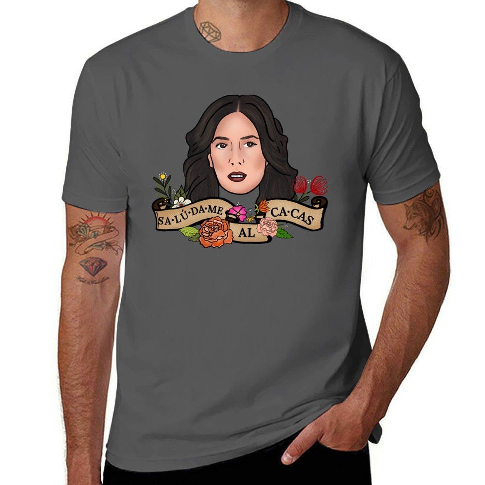 

Funny Latino Flores Saludame Al Cacas T-Shirt men t shirt cotton 100% anime t shirts for man T-Shirt 4XL