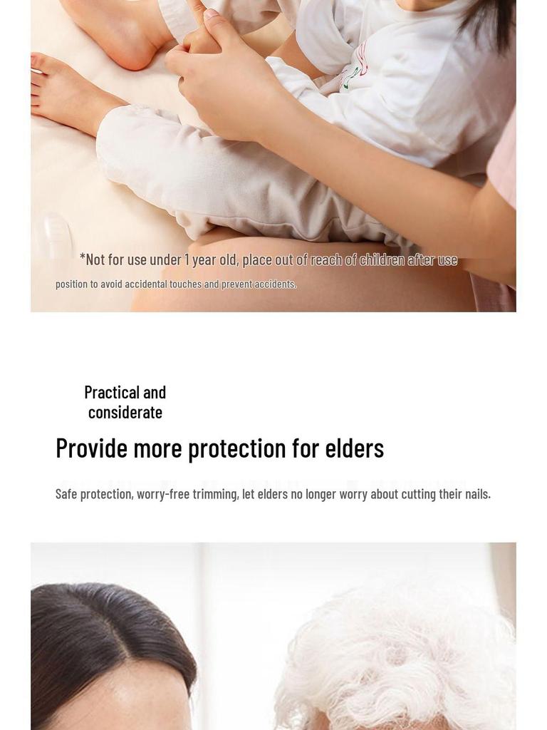 Seemagic Automatischer elektrischer Nagelknipser: Tragbarer Trimmer für Nägel von Senioren & Babys