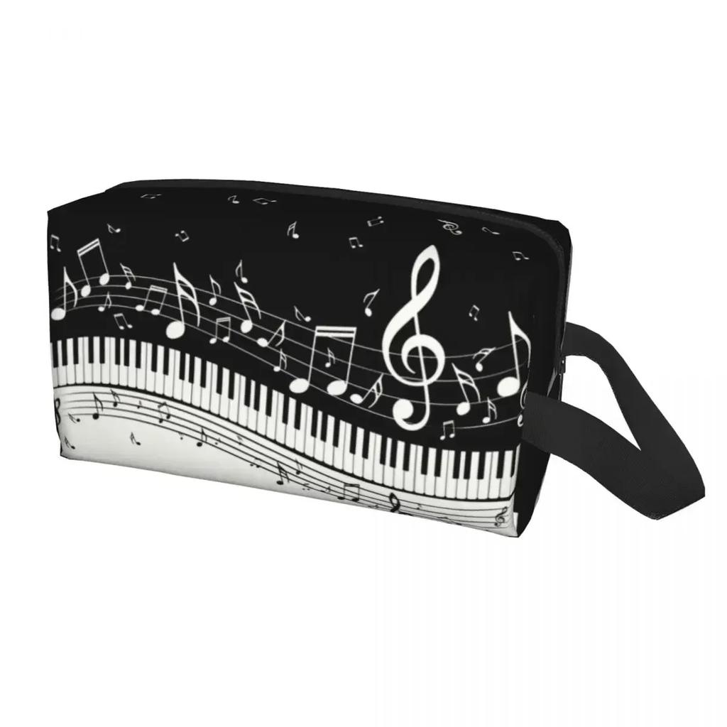 Piano Fantasy Kosmetiktasche Damen Niedlich Große Kapazität Mode Musiknote Make-up Tasche Beauty Aufbewahrung Toilettentaschen