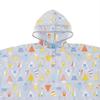 Ogawa Kids' Rain Poncho, 90cm, Kukka Hippo Triangle, with Reflective Tape, Hippopotamus-Shaped Backpack with Storage Bag, 83436