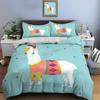 Cute Cartoon Llama Alpaca Print Bedding Set Duvet Cover 1 Duvet Cover 2 Pillowcases Adult And Children Bedding Set Luxury Gifts