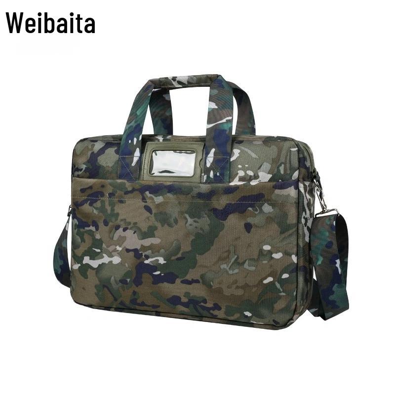 Weibaida Large Capacity Camouflage Oxford Cloth Laptop Briefcase