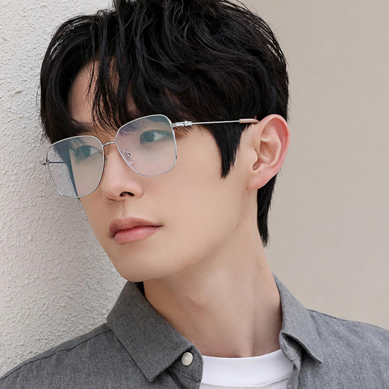 NeoRetro F8038 Oblique Metal Glasses Black BLACK