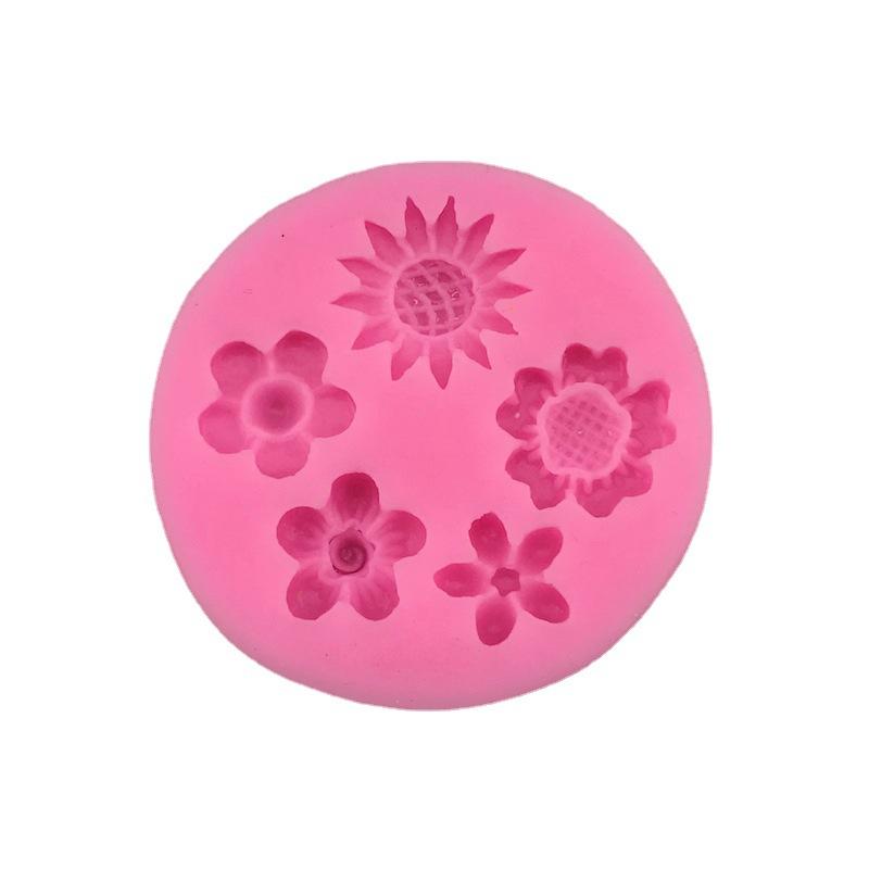 1Pc Daisy Silicone Mold Diy Flower Resin Phone Case Head Rope Hair Card Jewelry Accessories Mold Chocolate Cake Silicone Mold