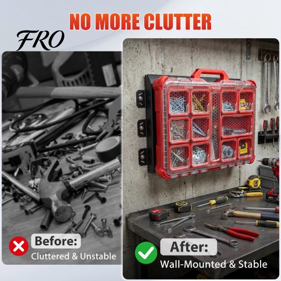 Mounting Plate for Packout Toolbox 2Pcs Plates Milwaukee 48-22-8486, Metal Base Toolboxes, 100 Floor Mount Accessories Lbs Load Capacity, Compatible